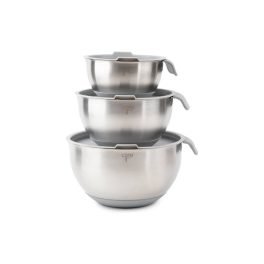 6pc Essentials Non-Skid Mixing Bowls w/ Lids Set
