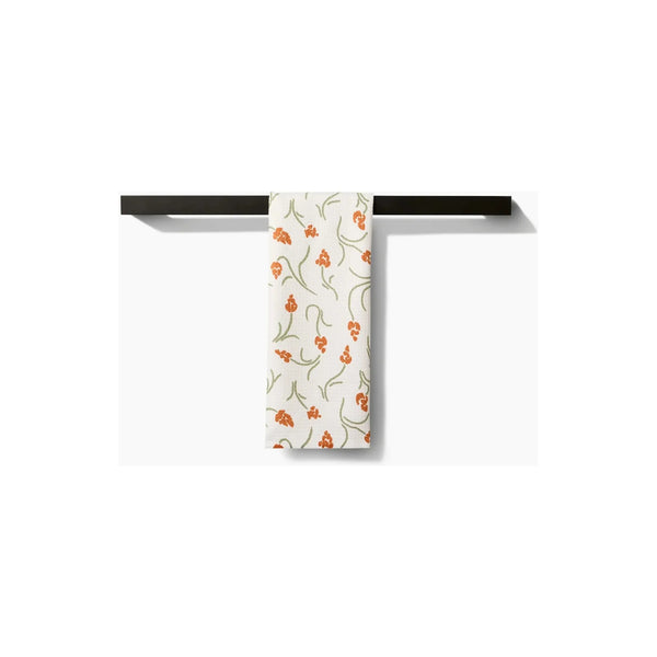 Crayon Floral Geometry Tea Towel - Image 2