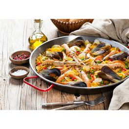Polished Carbon Steel Paella Pan